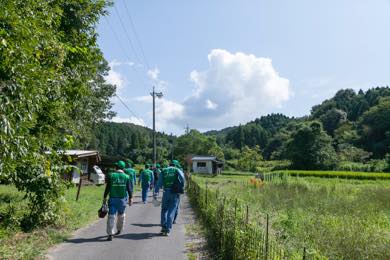 作業場への移動