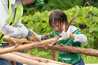 場所を移してはざぼう作り