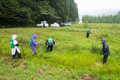 草刈り・泥上げ