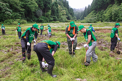 草刈り・泥上げ