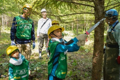 除間伐体験にチャレンジ！