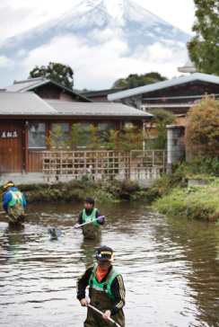 参加者は元気に清掃活動を実施