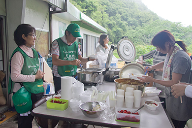 手作りカレーをいただきました