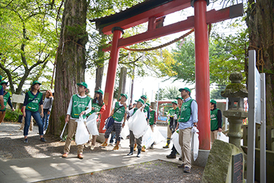 忍野八海で美化ウォーク