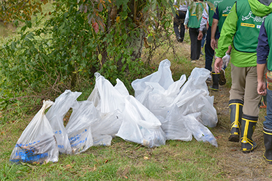 約45袋のゴミを集めることができました
